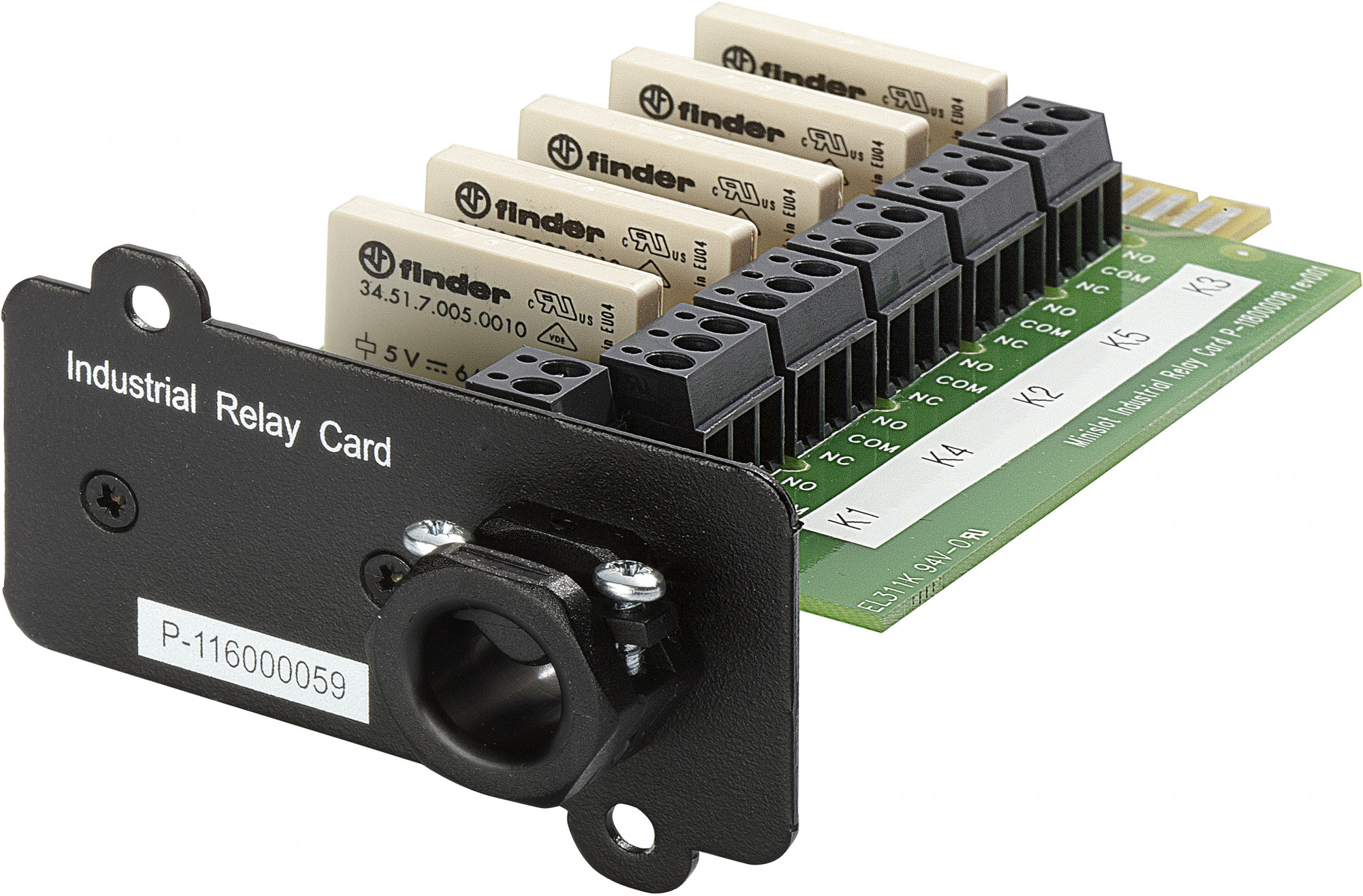 INDRELAY-MS Card of dry contacts industrial relay card-ms, mini-slot, terminal block, compatibility of ex, 5p, 5px, 5sc, 5130, 9px, 9sx, 9e, 93e Eaton Santreyd 