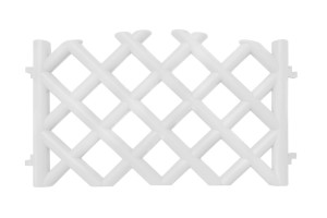 16433918 Декоративный забор BAROKKO №5 белый, 4 секции, длина 278 см, высота 41 см 00052 GARDENPLAST