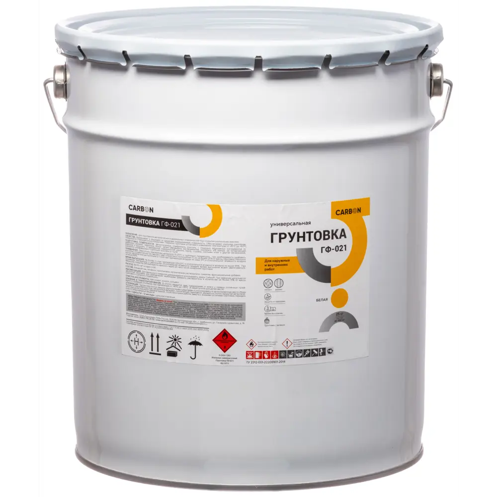 Грунтовка ГФ-021 Carbon белая 25 кг STLM-2192722 - Вид №1