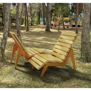 Шезлонг Punto design Aria 120х70х104 см сталь/дерево бежевый