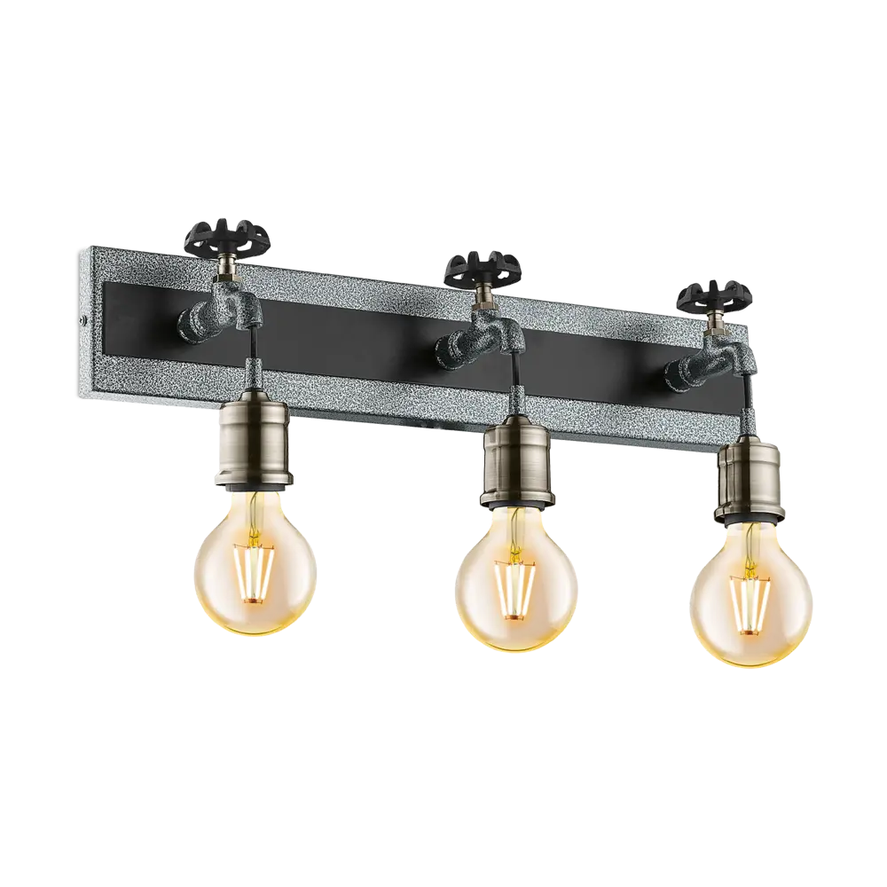 Бра Eglo «Сoldcliff» 3 лампы, цвет чёрный/сталь STLM-2085154