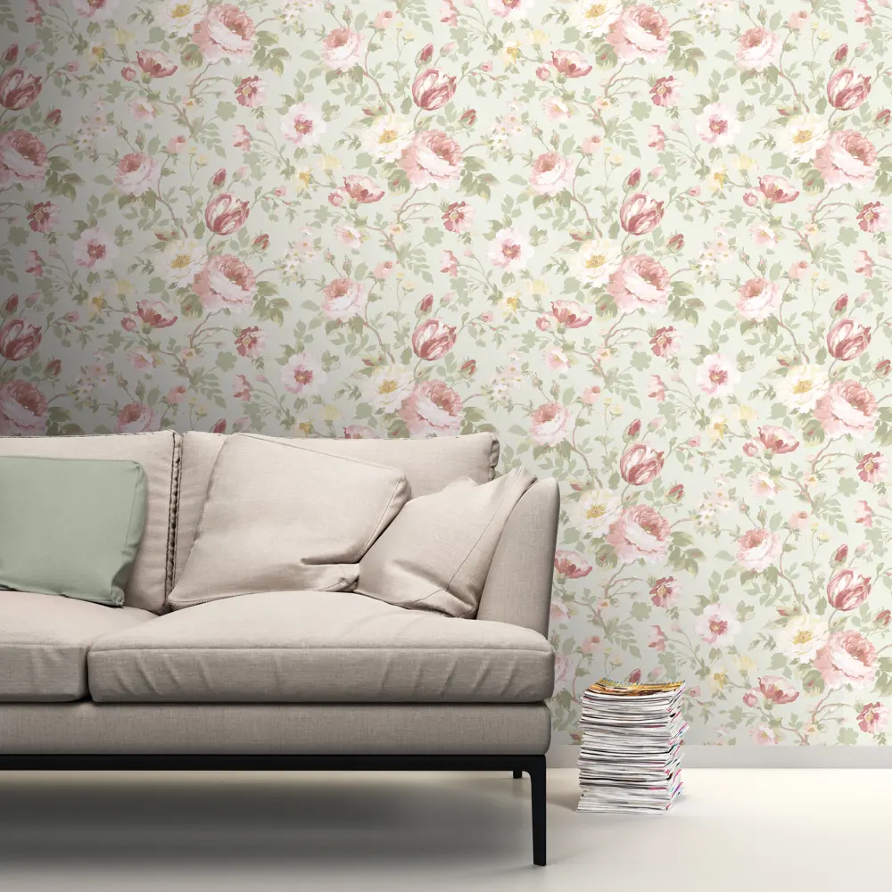 Обои Inspire Flower, виниловые на флизелиновой основе, цвет светло-серый, 1.06x10 м 82061802 STLM-2102961 - Вид №2