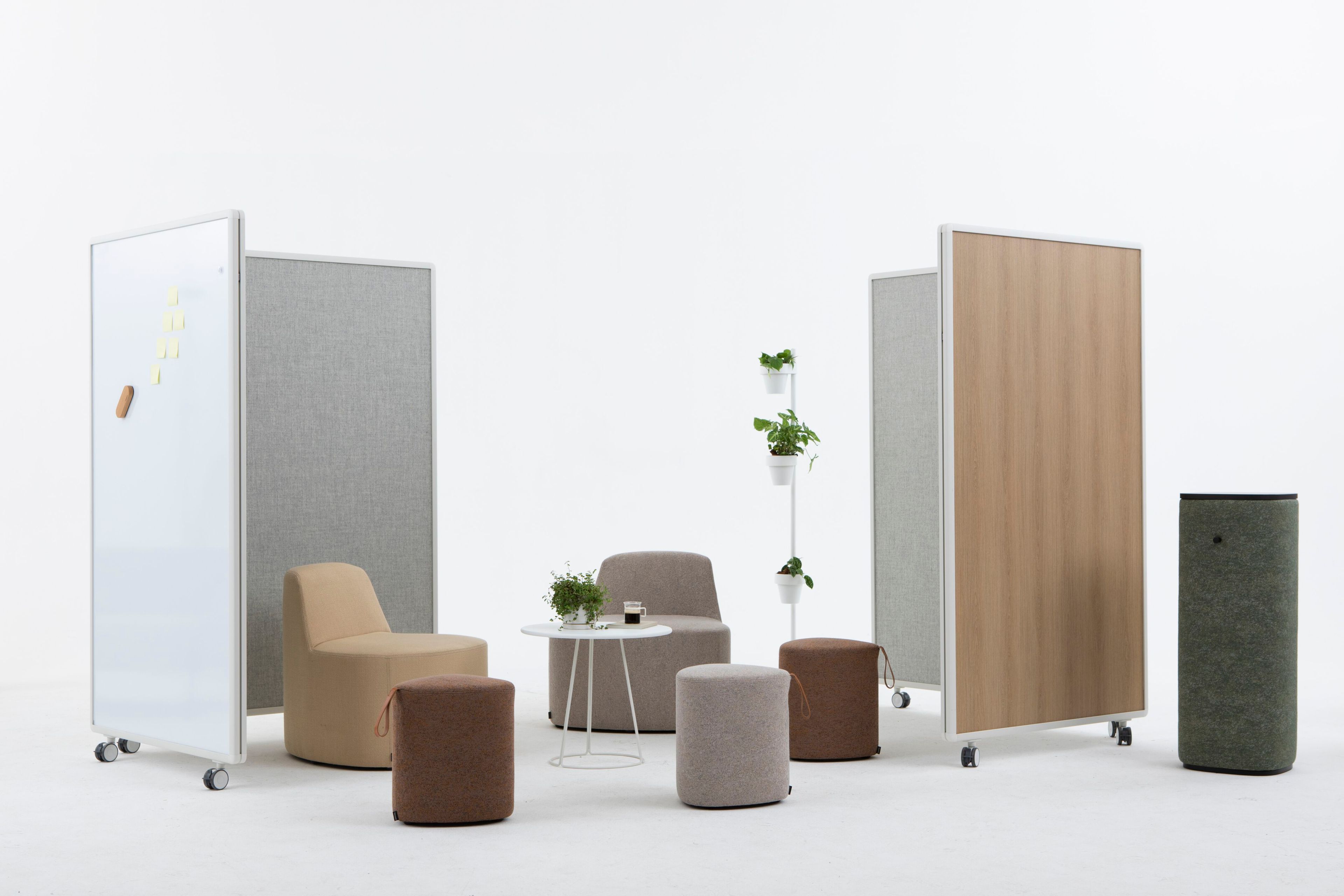 Мобильный звукопоглощающий офисный перегородка из ткани на колесах Cascando патио ARCH-00070550 - Вид №1