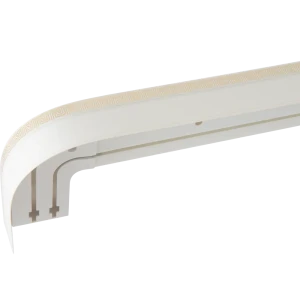 Карниз шинный двухрядный с поворотом Греция в наборе 160 см пластик цвет белый глянец