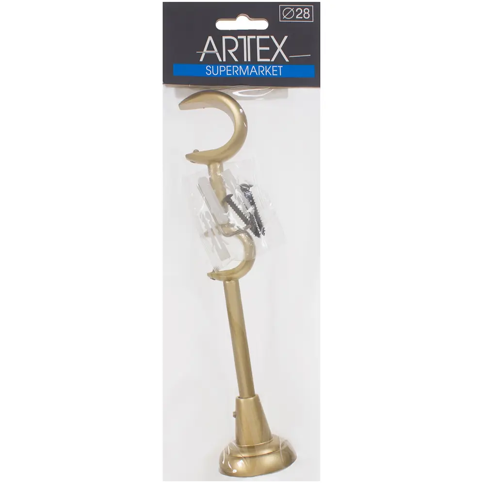 Держатель двухрядный открытый 20 см цвет золото матовое ARTTEX STLM-2151784 - Вид №4