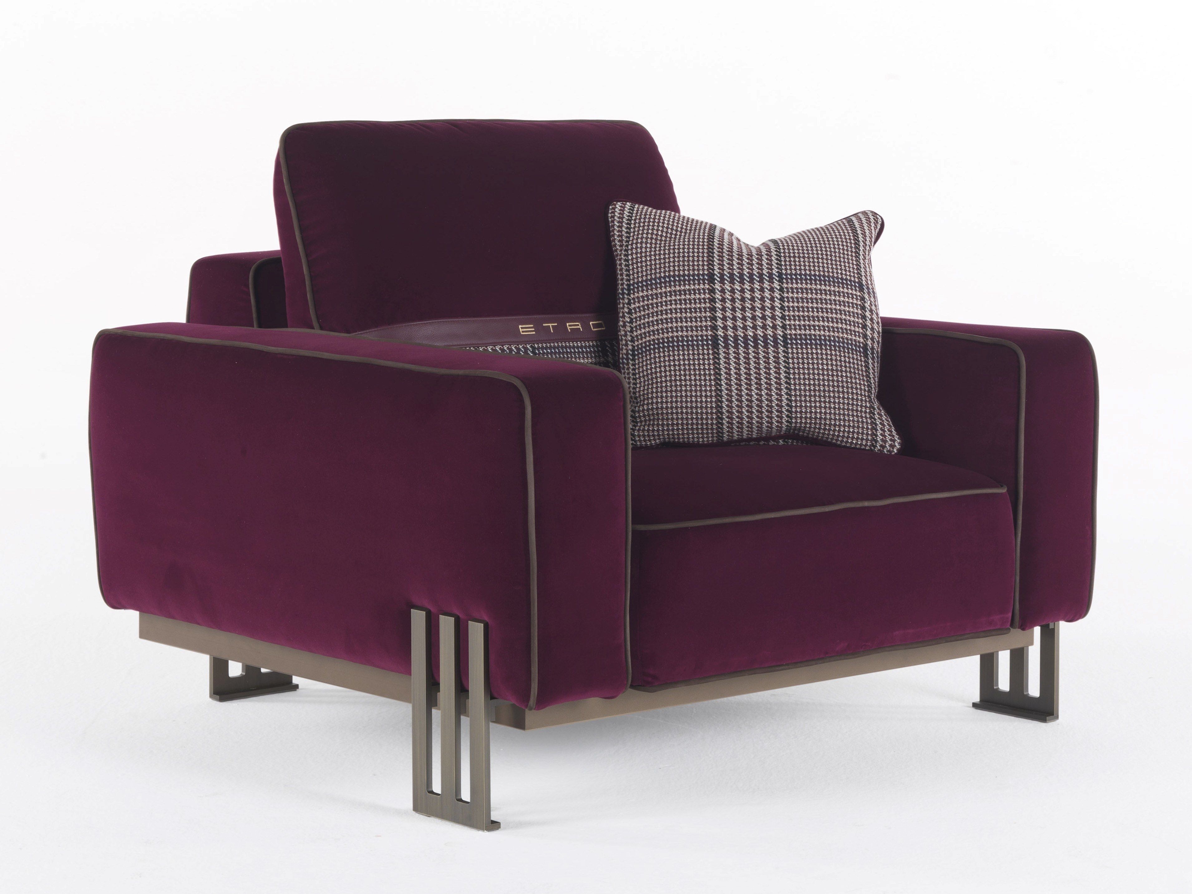 Бархатное кресло с подлокотниками ETRO Home Interiors Klee ARCH-00105028 - Вид №2