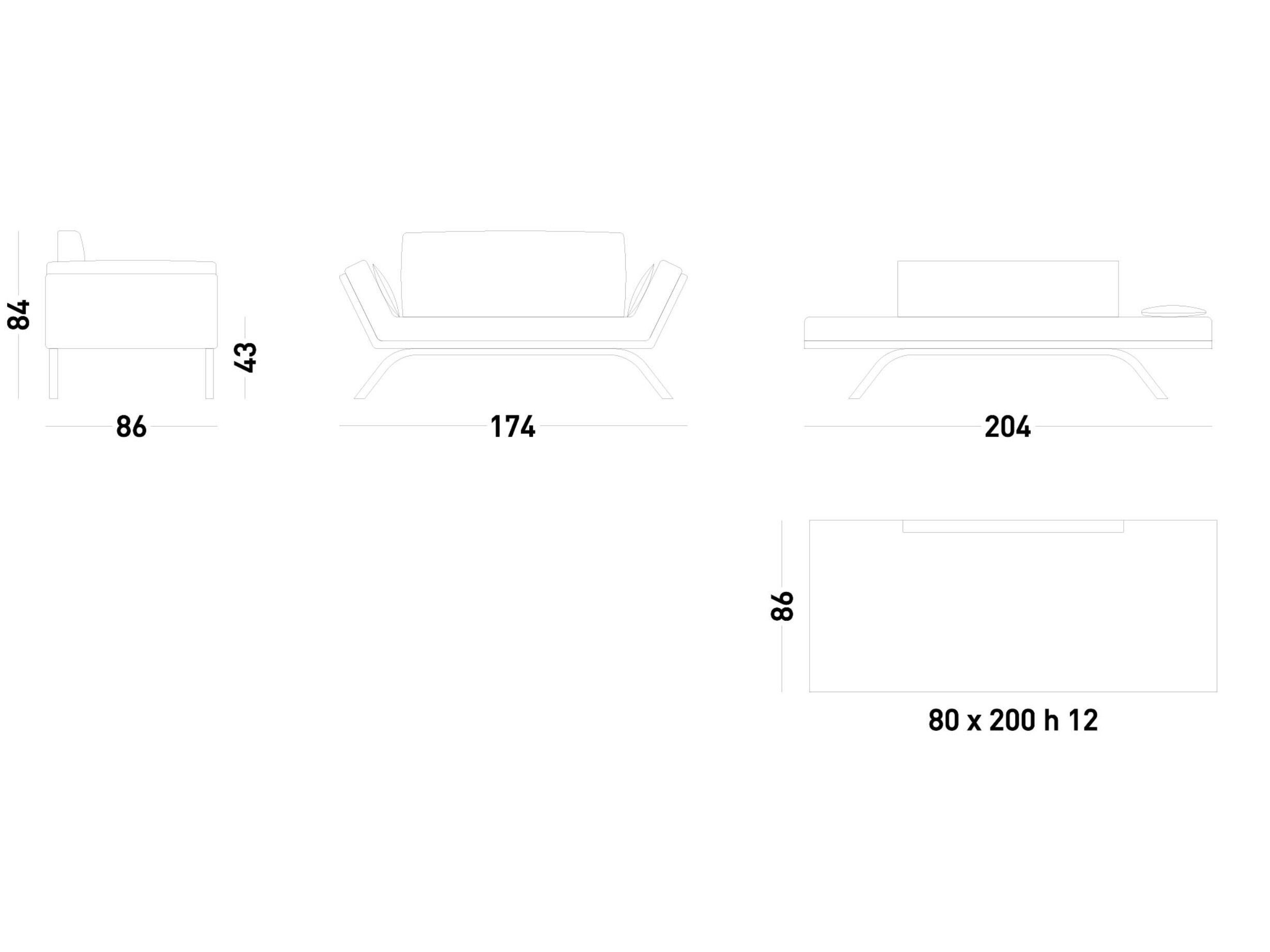 Диван-кровать с одной книгой из ткани Dienne Salotti Sofabed ARCH-00072986 - Вид №7