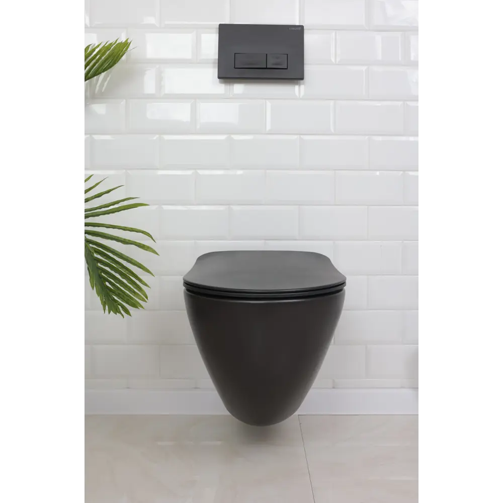 Комплект инсталляция с унитазом Creavit YD.SET.004.18, с клавишей, с микролифтом, цвет черный STLM-2122829 - Вид №6