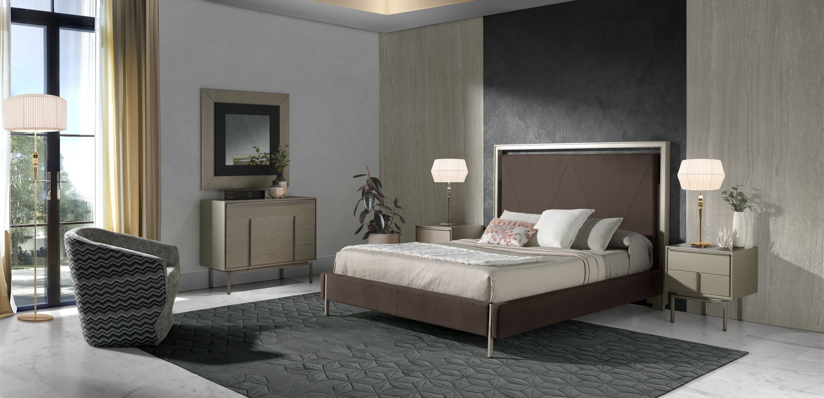 Тканевая кровать с высоким изголовьем Hurtado Evolution ARCH-00134209 - Вид №14