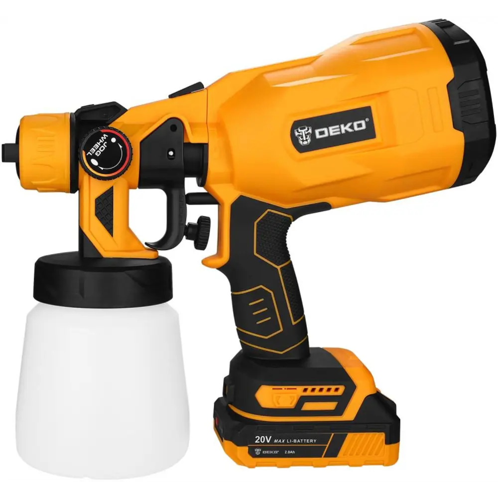 Краскопульт аккумуляторный Deko DKSG20K2, 20 В Li-ion 2 Ач, 0.6 л/мин STLM-2048595 - Вид №1