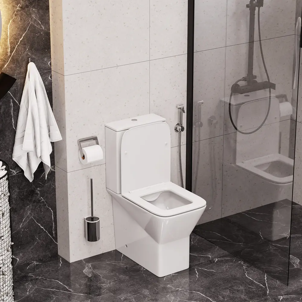 Унитаз-компакт Cerutti SPA Ellero CT8458 безободковый сиденье с микролифтом 88977000 STLM-2012378 - Вид №8