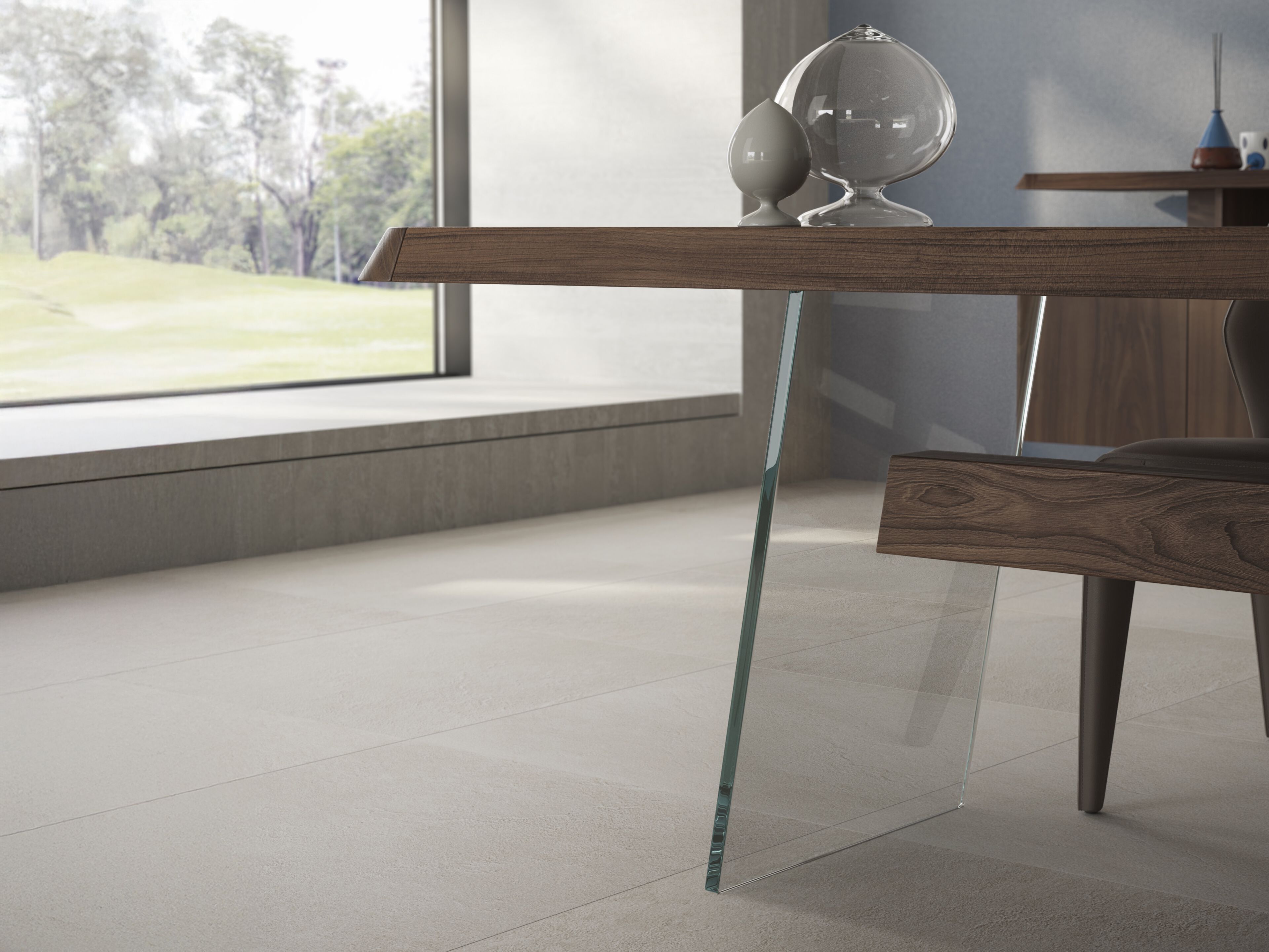 Прямоугольный стол из дерева и стекла Natuzzi Italia Phantom ARCH-00134688 - Вид №5