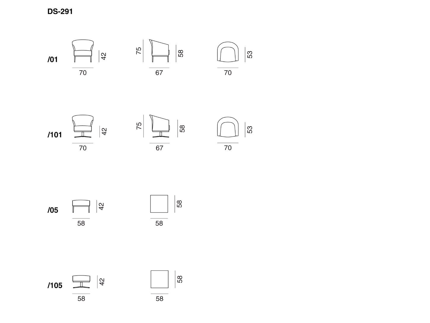 Кожаное кресло с подлокотниками de Sede DS-291 ARCH-00142511 - Вид №2