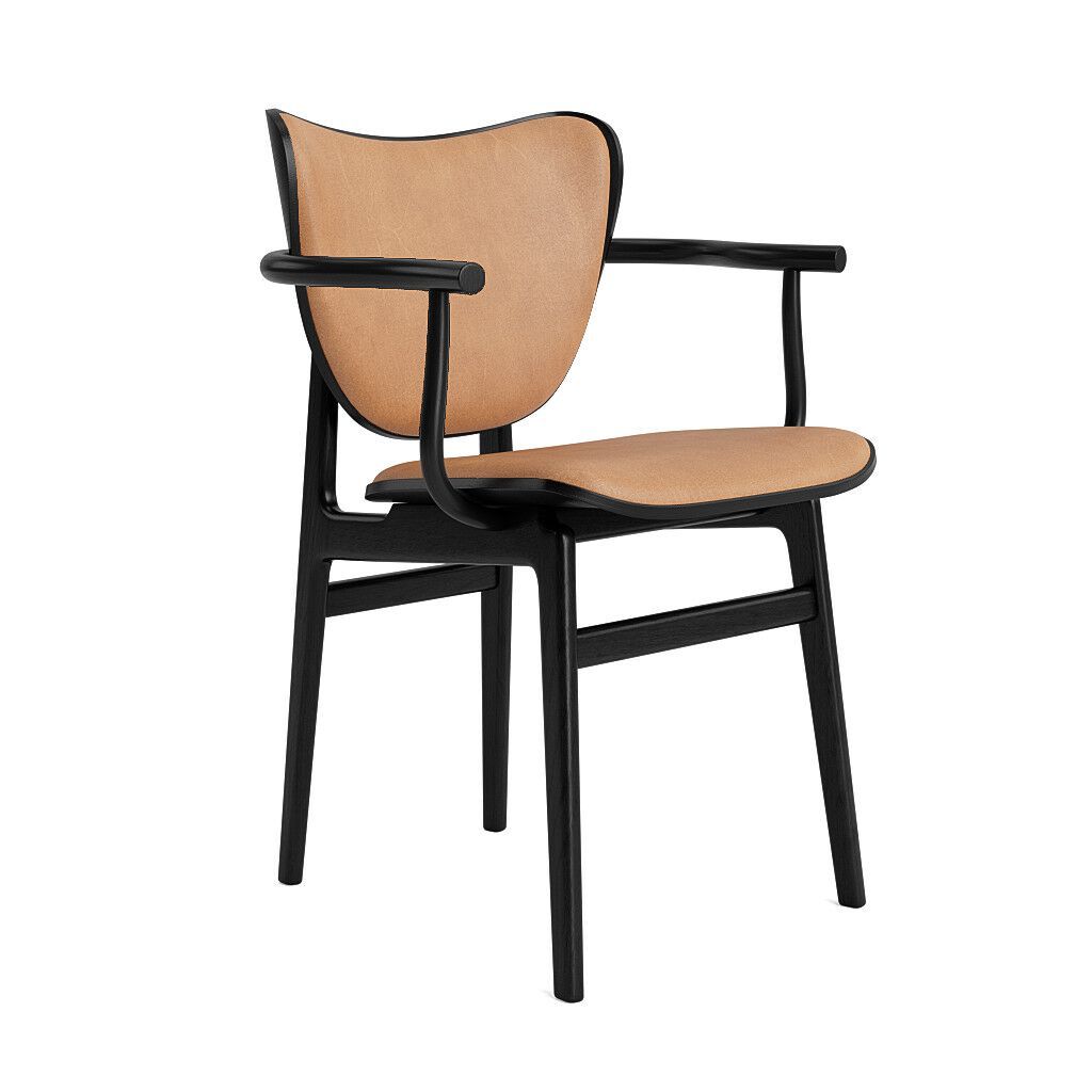 Кожаный и дубовый стул с подлокотниками NORR11 Elephant ARCH-00148755 - Вид №2