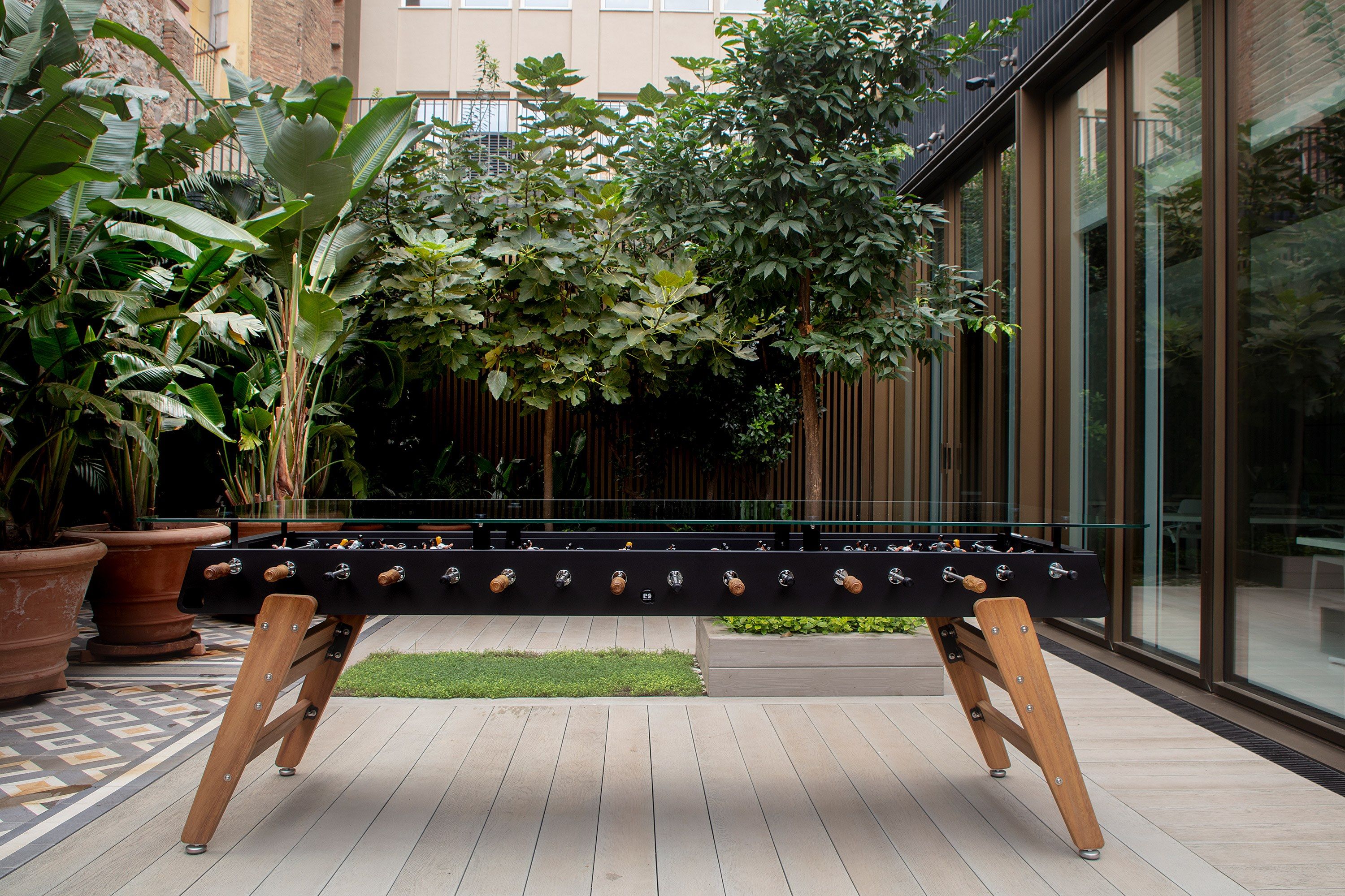 Прямоугольный обеденный стол из стали и стекла RS Barcelona RS MAX ARCH-00011590 - Вид №8