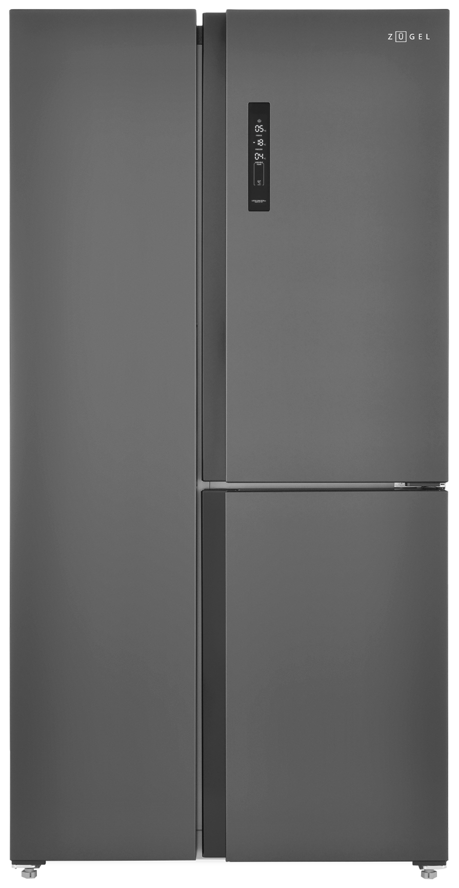 9185196 Холодильник Side by Side   ZUGEL ZRTD459XB черный STDN-0120863
