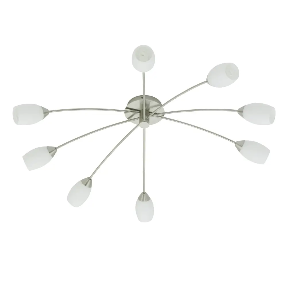 Люстра Lavida1 8xG9x33 Вт, металл/стекло, цвет хром/белый 16056316 STLM-2063809 Eglo 