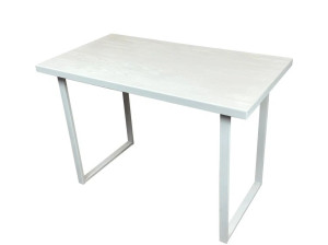 91206477 Кухонный стол прямоугольный 700-10019 120x75x60 см дерево цвет белый STLM-0517559 SOLARIUS
