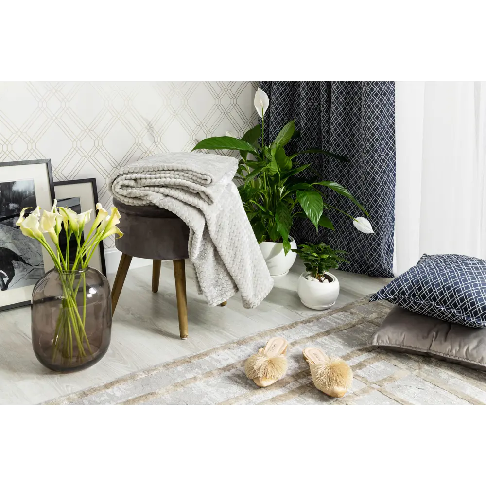 Табурет 360x440 мм цвет тёмно-серый Atmosphera STLM-2097184 - Вид №6