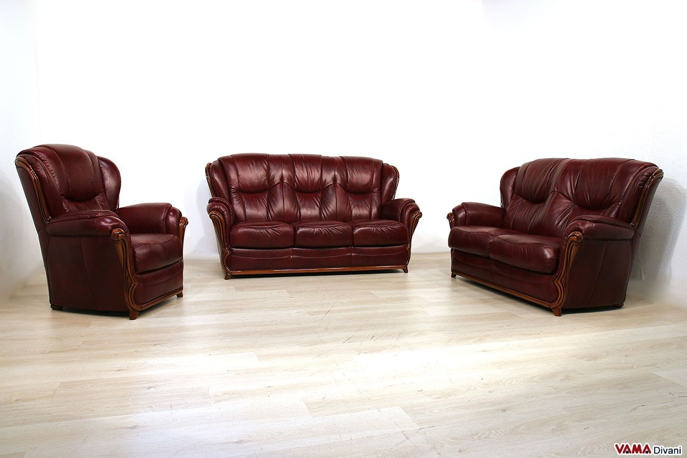 3-местный кожаный диван VAMA ARCH-00128416 - Вид №1