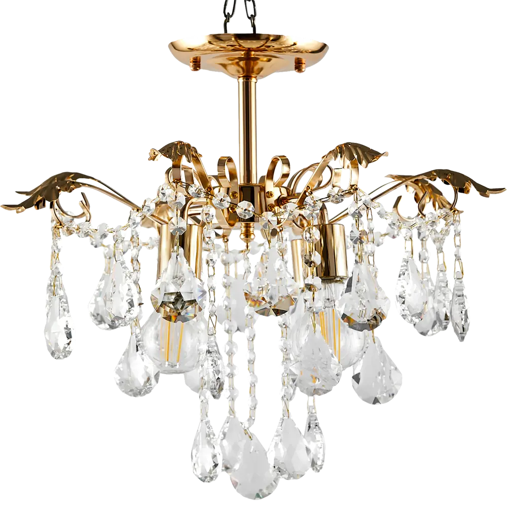 Люстра потолочная хрустальная Escada 1128/4, 4 лампы, 12 м², цвет золотистый STLM-2122339 - Вид №3