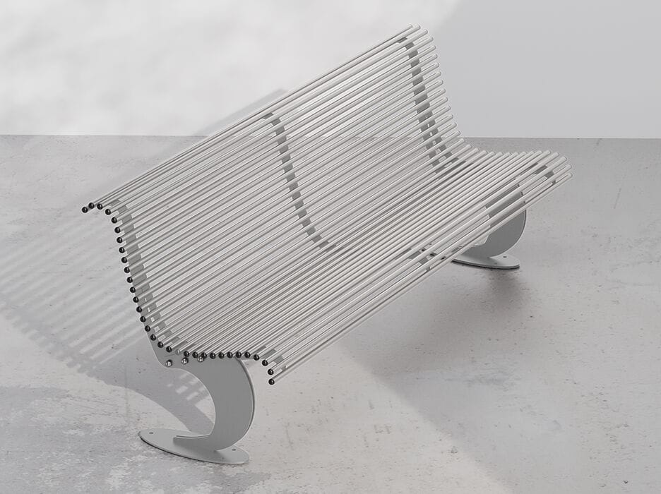 Оцинкованная стальная скамья со спинкой DIMCAR ARCH-00083989 - Вид №1