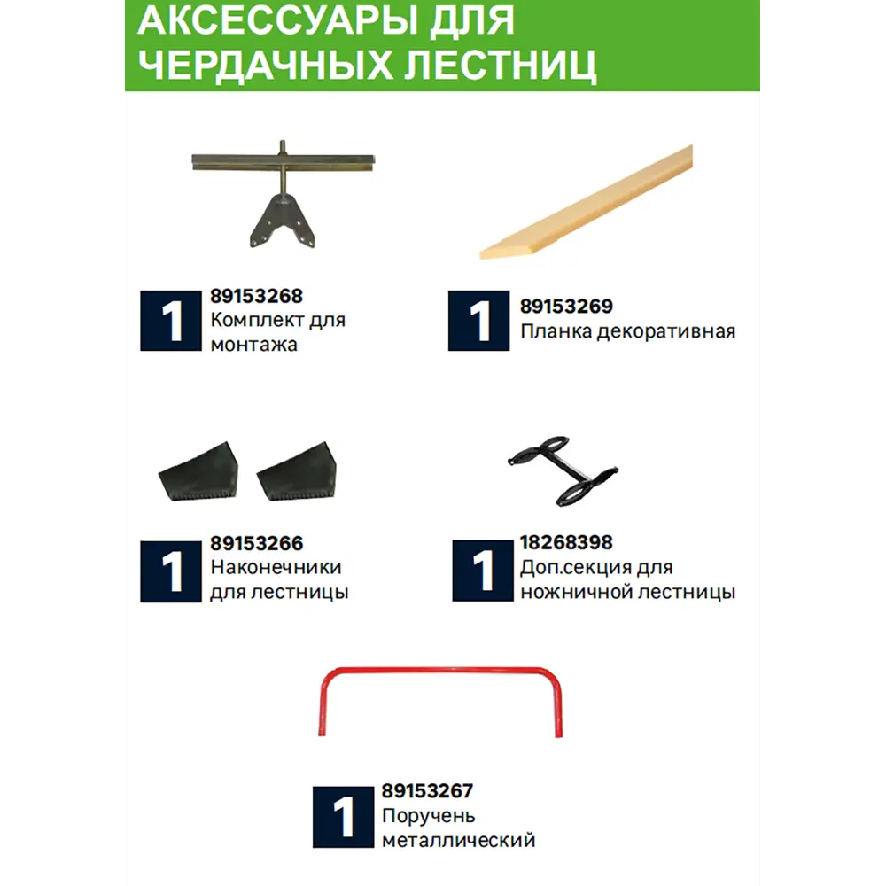 Лестница чердачная складная с секциями ALU 60x120x280 см OMAN STLM-2154079 - Вид №7