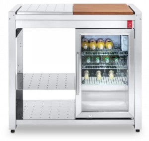 PLA.NET Outdoor Cooking Электрическая летняя кухня из нержавеющей стали с холодильником Oasi
