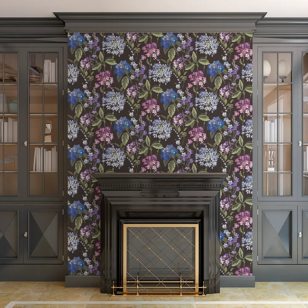 Обои флизелиновые Палитра Fiori чёрные 1.06 м PL71431-44 STLM-2189344 - Вид №3
