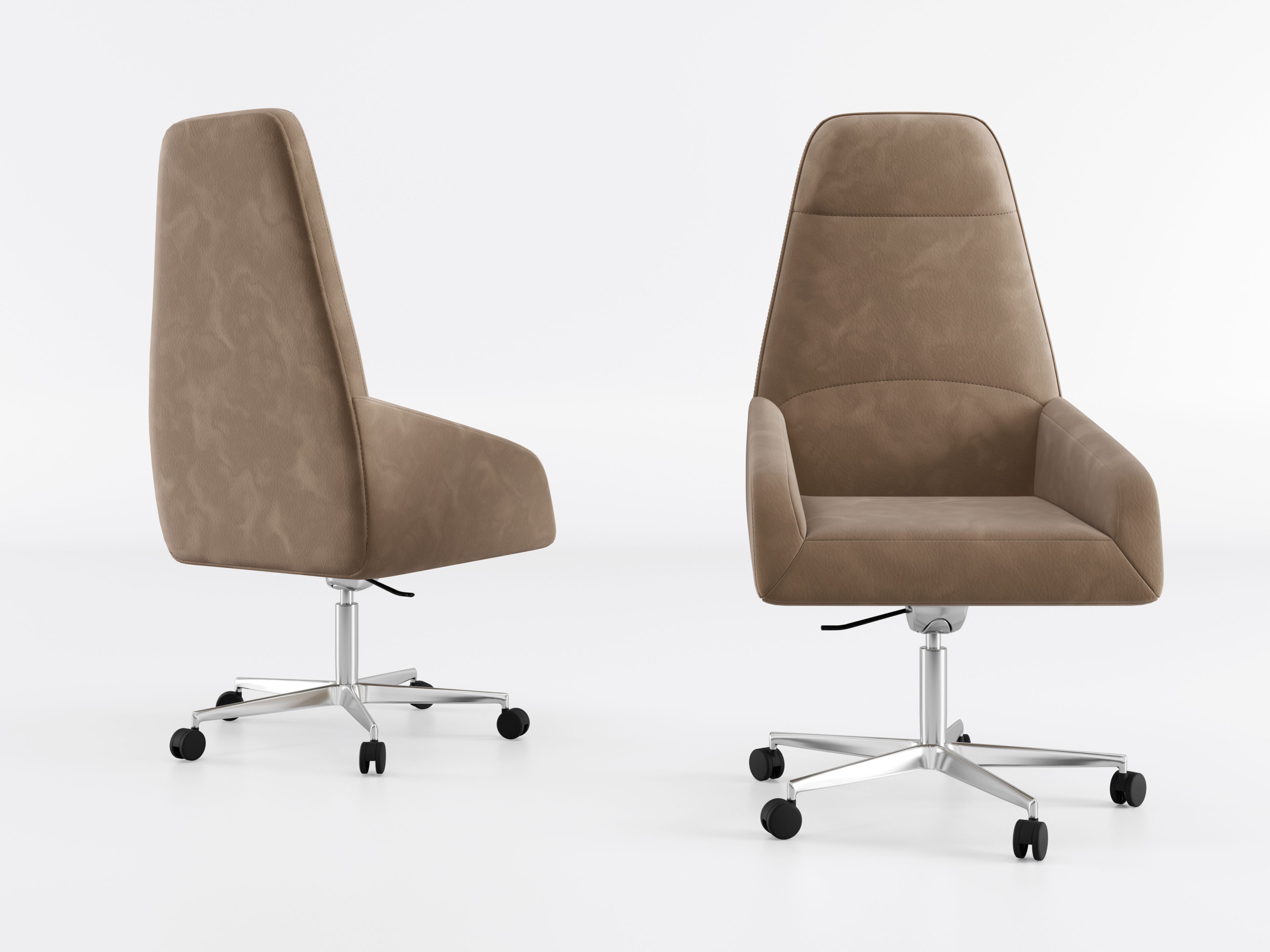 Кожаное вращающееся офисное кресло с высокой спинкой Bizzotto Italia ARCH-00131430