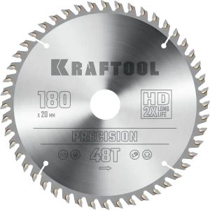 Диск пильный по дереву Kraftool Precission 36952-180-20 48T 180x20x1.8 мм