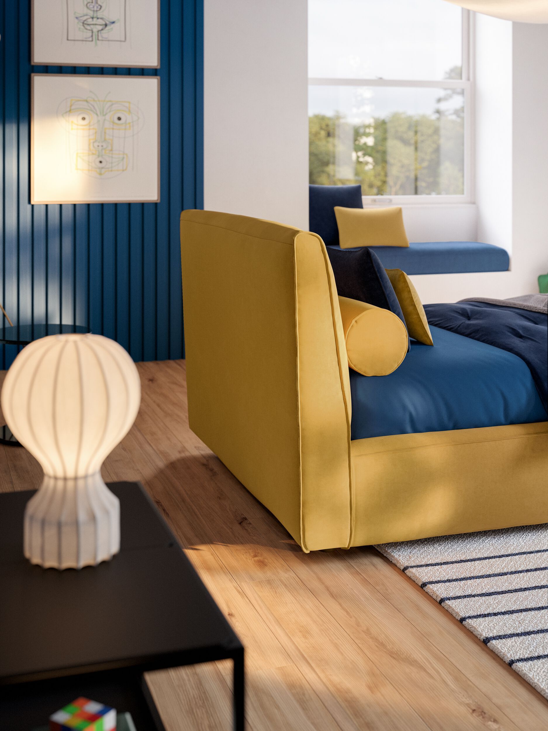 Односпальная кровать с мягким изголовьем Twils ARCH-00153011 - Вид №3