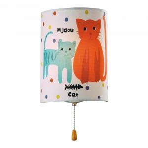 Детский настенный светильник Cats "Кошки" ODEON LIGHT CATS 326610 Белый;красный;голубой