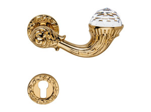 Латунная ручка в стиле Людовика XIV с кристаллами Swarovski® с насадкой