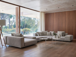 Угловой диван из ткани