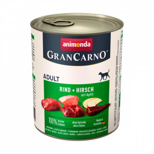 ПР0049487 Корм для собак GranCarno Original Adult говядина, оленина, яблоко банка 800г Animonda