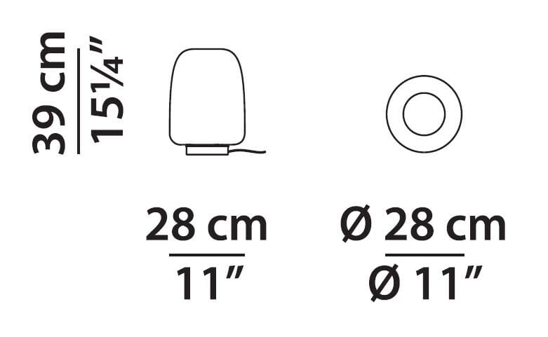 Светодиодная настольная лампа из дутого стекла Baxter Хайку ARCH-00062519 - Вид №6
