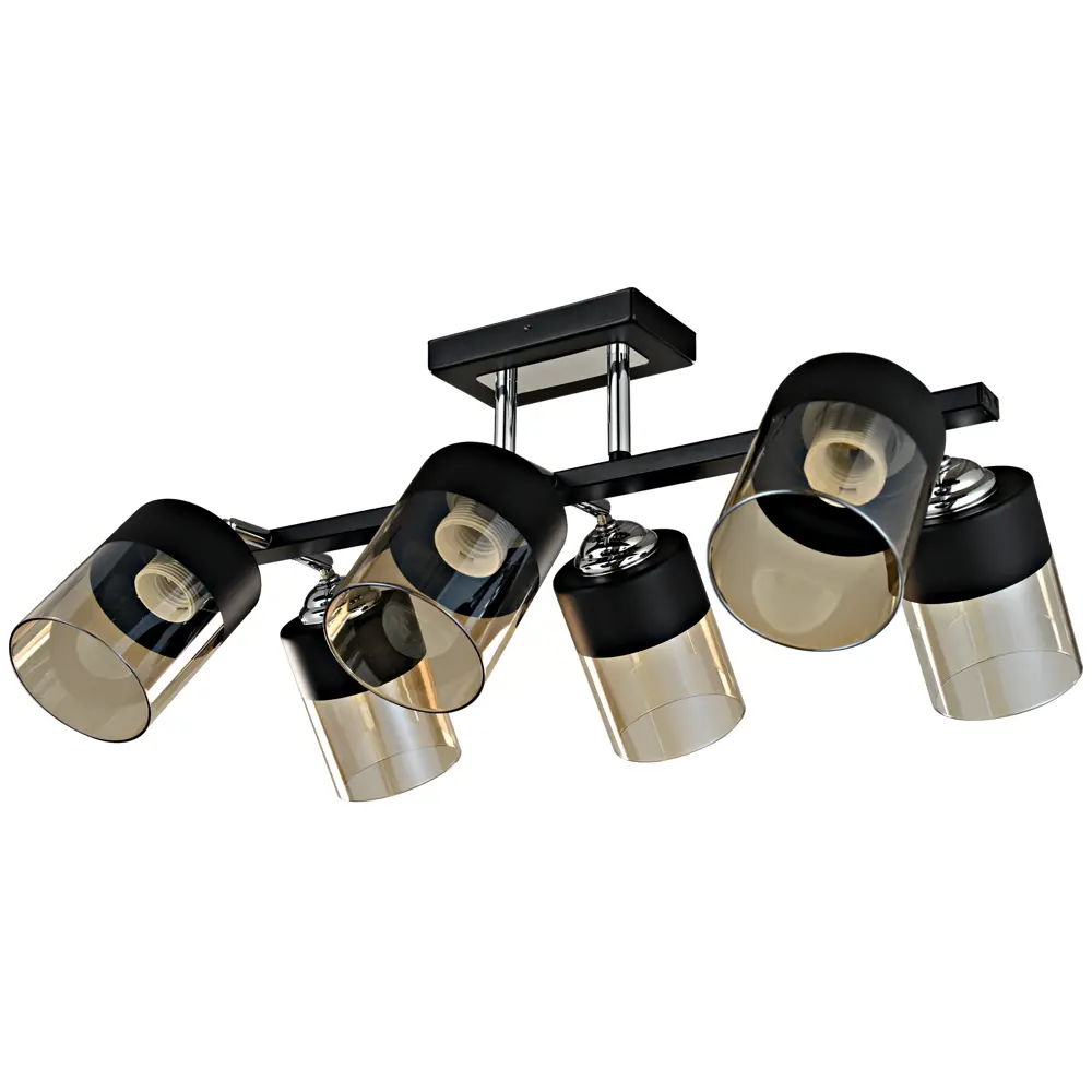 INSPIRE Amber - потолочная люстра с 6 янтарными плафонами 85113378 STLM-0058955 - Вид №2