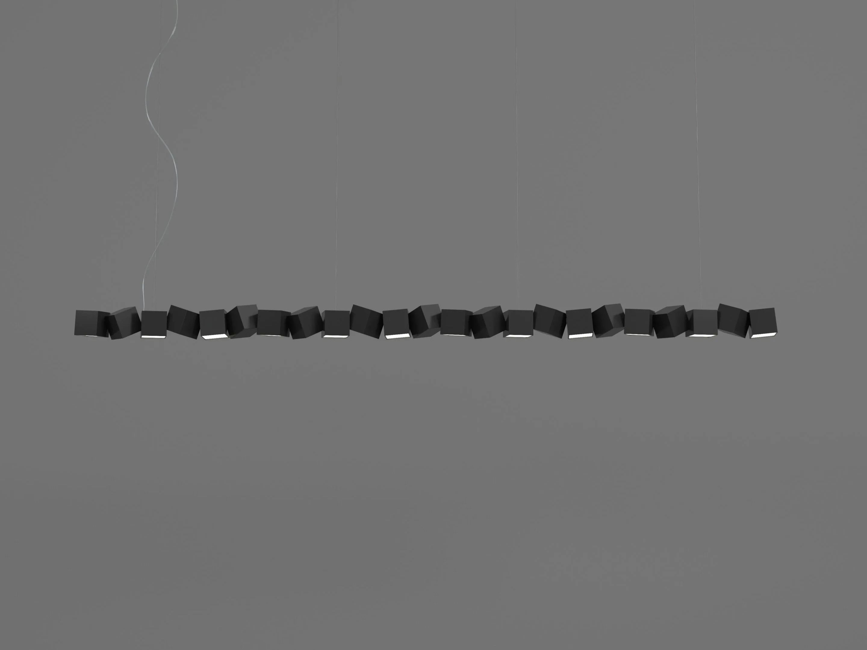 Стальной светодиодный подвесной светильник OBLURE BLOCKCHAIN 23 ARCH-00109278