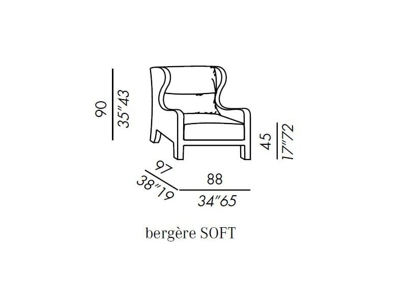 Кресло bergère из ткани Meridiani Форрест ARCH-00043036 - Вид №2