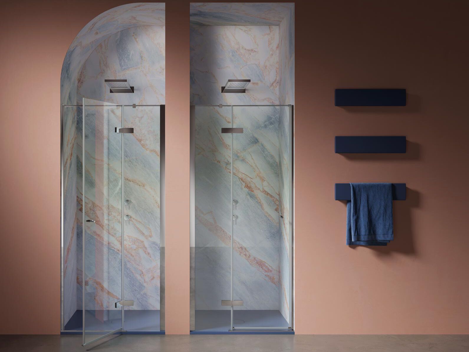 Нишевая душевая кабина с распашной дверью Domus Falerii Domuspa ARCH-00145125