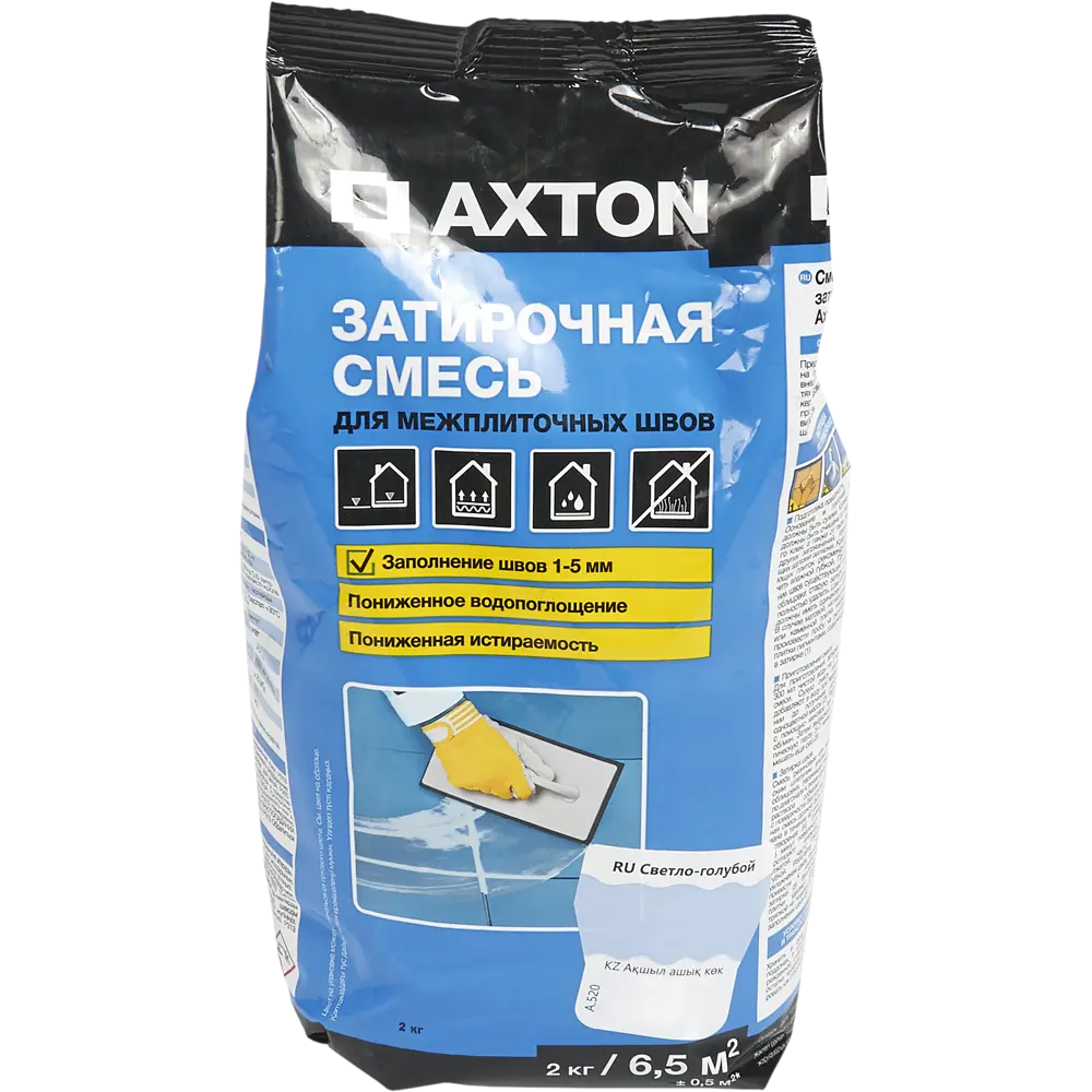 Затирка цементная Axton А.520 цвет светло-голубой 2 кг Без серии STLM-2083777 - Вид №1
