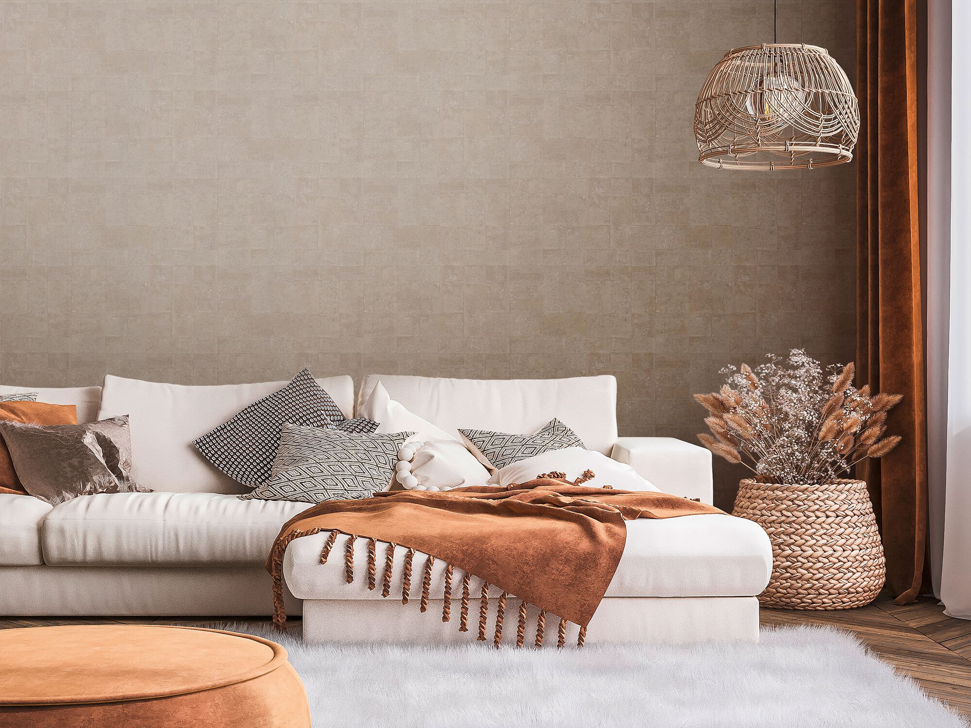 Огнестойкие обои с эффектом ткани Architects Paper Stories of Life ARCH-00116199