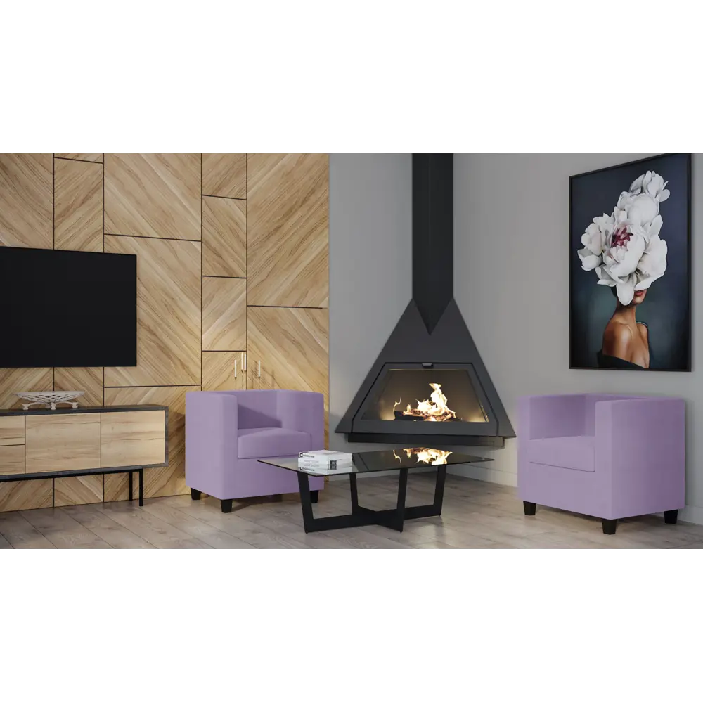 Кресло полиэстер Seasons Корса 73x65x73 см цвет сиреневый STLM-2128758 - Вид №3