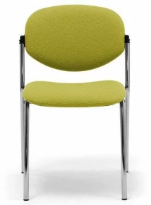 Leyform Приставной стул из хромированной стали и ткани  6540