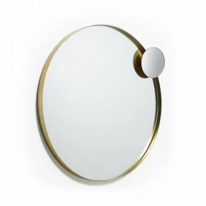 Зеркало круглое золотое с дополнительным стеклом диаметр 76 см Big Ommy от La Forma LA FORMA OMMY 321474 -