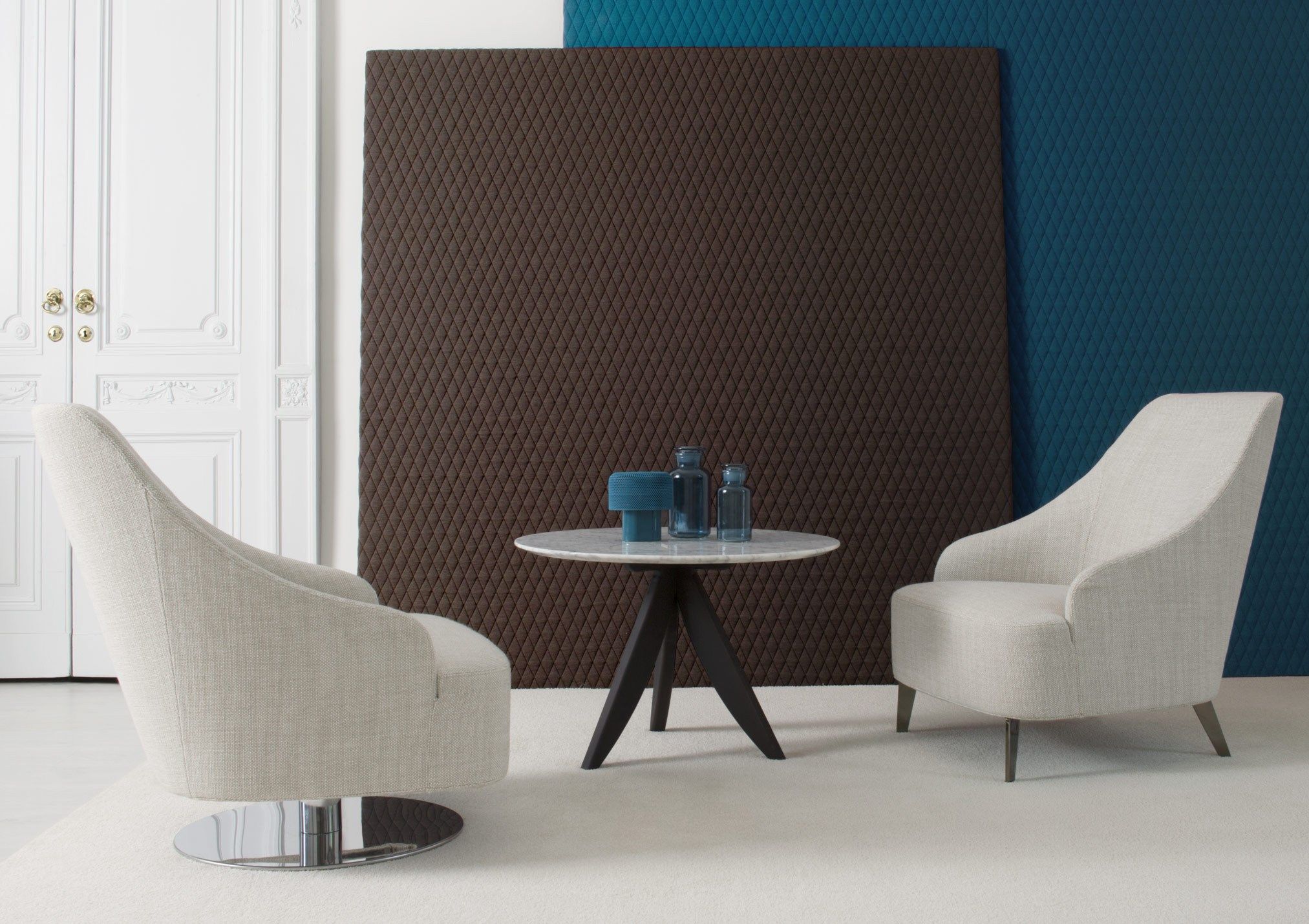 Тканевое вращающееся кресло BertO EMILIA ARCH-00097550 - Вид №1