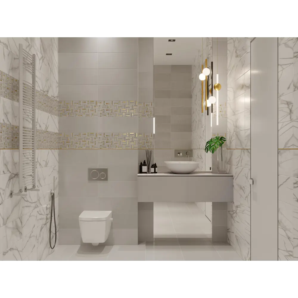 Плитка напольная Belani Mix&Live Concrete G Grey 42x42 см 1.76 м² цвет серый 84789563 STLM-2068997  - Вид №3