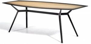 Moroso Прямоугольный стол из стали и дерева Pylon