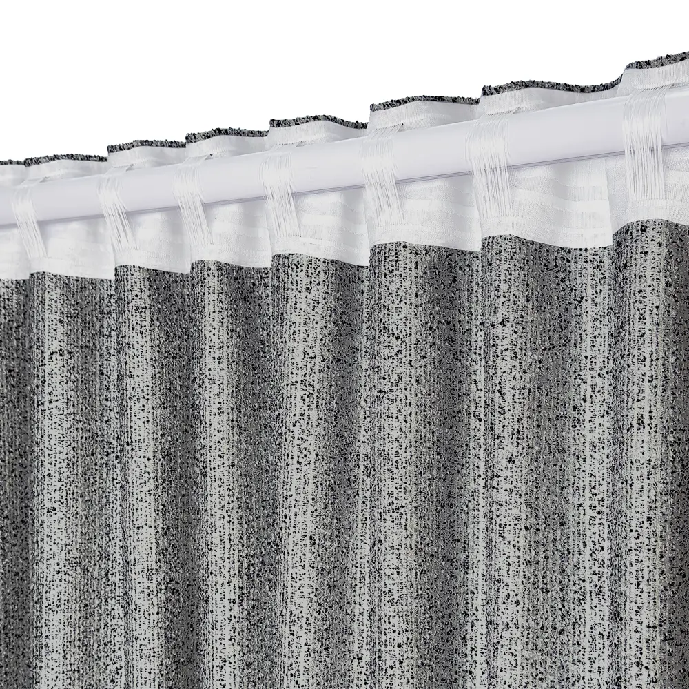 Штора на ленте со скрытыми петлями Firo 200x280 см цвет черно-белый Santreyd STLM-2176699 - Вид №10